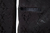 ly1509 Black Patterned Party Wedding 3 Piece Men Suits Tuxedos