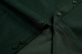 ly1498 Green Men's Urban Stylish Casual Business Slim Fit Long Sleeve Button Up Dress Shirt