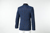 ly1506 Navy Patterned Wedding Prom 3 Piece Men Suits Tuxedos