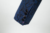 ly1506 Navy Patterned Wedding Prom 3 Piece Men Suits Tuxedos