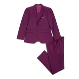 Purple Two Button Wedding 2 Pieces Men's Suits Jacket+Pants