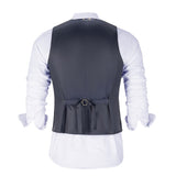 طقم رجالي أزرق مكون من 3 قطع للحفلات والزفاف والعمل (برتقالي منقوش) ly1639