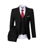 ly1380 Black Two Button Wedding 3 Pieces Slim Fit Men Suits