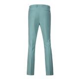 ly1405 Traje de hombre verde menta de 2 piezas, conjunto de chaleco y pantalones, traje informal ajustado con cuello en V y chaleco