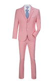 Ly1482 Traje de boda de 3 piezas de dos botones en color rosa para hombre