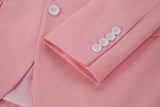 Ly1482 Traje de boda de 3 piezas de dos botones en color rosa para hombre
