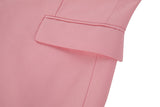 Ly1482 Traje de boda de 3 piezas de dos botones en color rosa para hombre
