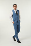 ly1512 New Arrival Blue Unique Patterned Party Banquet 3 Piece Men Suits