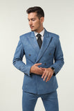 ly1512 New Arrival Blue Unique Patterned Party Banquet 3 Piece Men Suits