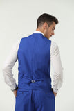 ly1664 Royal Blue Men's Suits 2 Pieces Slim Fit Casual Waistcoat Suit