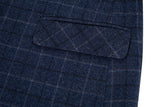 ly1643 Navy Plaid Men's 3 Piece Set for Party, Wedding and Business