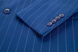 ly1348 Royal Blue Stripe Men's 3 Piece Set for Party, Wedding and Business