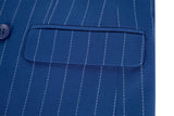 ly1348 Royal Blue Stripe Men's 3 Piece Set for Party, Wedding and Business
