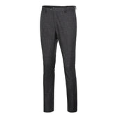 Black Plaid Men's Pants for Party, Wedding and Business