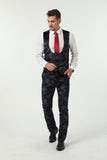 ly1514 New Arrival Navy Velvet Unique Patterned Party Banquet 3 Piece Men Suits