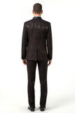 ly1509 Black Patterned Party Wedding 3 Piece Men Suits Tuxedos