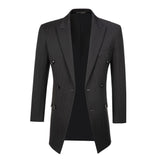 ly1625 Black Stripe Men's Double Breasted Blazer for Party, Wedding and Business