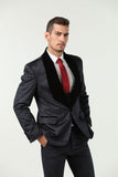 ly1516 New Arrival Navy Velvet Unique Patterned Party Banquet 3 Piece Men Suits