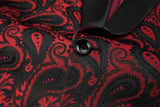 ly1330 Burgundy Unique Patterned Men's Blazer for Party, Wedding and Business