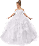 Tulle Flower Girl Dresses for Wedding Lace Applique Princess