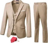 ly1703 Traje de boda de 3 piezas con dos botones y corte ajustado para hombre (MÁS COLORES +)