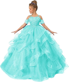 Tulle Flower Girl Dresses for Wedding Lace Applique Princess