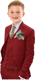 ly1120 Summer Casual Linen 3 Piece Boys Suit Jacket Vest Pant Set