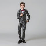 ly1219 Trajes de 5 piezas modernos de corte ajustado y diseño único para niños