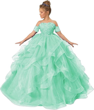 Tulle Flower Girl Dresses for Wedding Lace Applique Princess