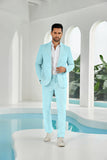 Seersucker Striped Blazer Pants 2 Piece Men's Summer Suit(upgrade version)