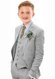 ly1120 Summer Casual Linen 3 Piece Boys Suit Jacket Vest Pant Set