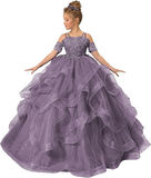 Tulle Flower Girl Dresses for Wedding Lace Applique Princess