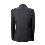 ly1103 Double Breasted Grey Men's Two Button Stripe Blazer