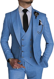 Stylish Peak Lapel Double Breasted One Button 3 Piece Men's Suit