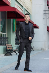 Peaked Collar One-button 2 Pieces Men's Suits