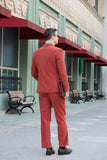 Unique Red Peak Lapel Corduroy Suit 2 Pieces Men's Suits Jacket+Pants