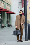 Men's Wool Coat Winter Double Breasted Long Coat