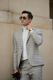 Plaid Unique Design 2 Pieces Men's Suits