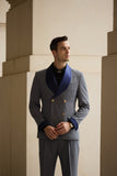 Shawl Collar Double-breasted 2 Pieces Men's Suits