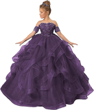 Tulle Flower Girl Dresses for Wedding Lace Applique Princess