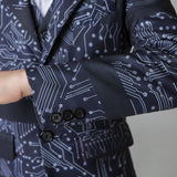 ly1217 Trajes de 5 piezas modernos, ajustados y de diseño único para niños