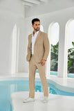 Seersucker Striped Blazer Pants 2 Piece Men's Summer Suit(upgrade version)
