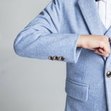 ly1232 Trajes de boda de 5 piezas para niño en azul vaquero