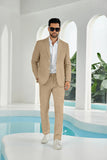 Seersucker Striped Blazer Pants 2 Piece Men's Summer Suit(upgrade version)