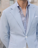 سترة رجالية صيفية خفيفة من قماش السيرسوكر ly1132