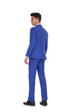 ly1353 Trajes de 3 piezas para hombre, para fiesta de negocios, banquetes y padrinos de boda, en color azul real