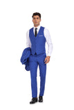 ly1353 Trajes de 3 piezas para hombre, para fiesta de negocios, banquetes y padrinos de boda, en color azul real