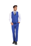 ly1353 Trajes de 3 piezas para hombre, para fiesta de negocios, banquetes y padrinos de boda, en color azul real