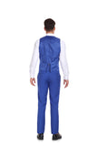 ly1353 Trajes de 3 piezas para hombre, para fiesta de negocios, banquetes y padrinos de boda, en color azul real