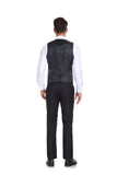ly1352 Trajes de 3 piezas ajustados para hombre, para fiesta de padrinos de boda, de negocios, color negro